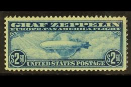 1930 $2.60 Blue Air Graf Zeppelin (Scott C15, SG A689), Never Hinged Mint, Good Centering, Fresh & Attractive.... - Other & Unclassified