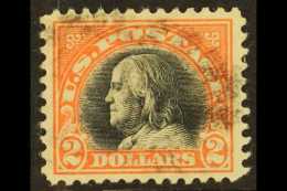 1918 Franklin $2 Black And Vermilion (SG 526, Sc 523), Lightly Used And Well-centered. For More Images, Please... - Andere & Zonder Classificatie