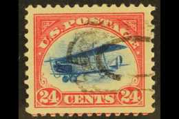 1918 AIR 24c Blue And Carmine (SG A548, Sc C3), Lightly Used Jumbo-sized Example With Near-perfect Centering,... - Altri & Non Classificati