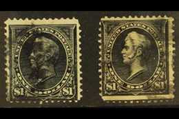 1895 (watermarked) $1 Black Type I And Type II (SG 279/80, Sc 276/76A), Good Used. (2 Stamps) For More Images,... - Sonstige & Ohne Zuordnung