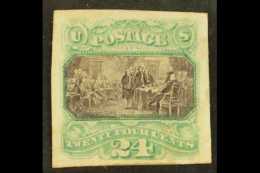 1869 24c Green And Violet PLATE PROOF On Card, Sc 120P4. Attractive. For More Images, Please Visit... - Andere & Zonder Classificatie