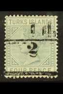 1893 ½d On 4d Grey Bars 11¾mm Apart (setting 3) With STRONG DOUBLING Of The Surcharge, SG 68, Mint... - Turks & Caicos (I. Turques Et Caïques)