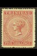 1869 5s Rose-lake, CC Wmk, SG 87, Fine Mint For More Images, Please Visit... - Trinité & Tobago (...-1961)