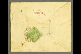 1947 4t Apple- Green Imperf (SG 13Bb, 4 Margins) Tied To Cover By Lhasa Circular Pmk. For More Images, Please... - Tibet