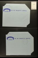 1969-71 OFFICIAL AEROGRAMMES Small Group Of Formula Air Letters, Two Inscribed "On His Majesty's Service" (one... - Swaziland (...-1967)