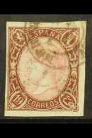 1865 19c Rose And Brown Imperf, SG 83 (Michel 62), Fine Used With 4 Margins & Fresh Original Colours. Signed... - Autres & Non Classés