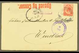 1917 (12 Jan) Cover To Windhoek Bearing South Africa 1d KGV Tied By "KEETMANSHOOP" Cds; Alongside Violet Circular... - Zuidwest-Afrika (1923-1990)