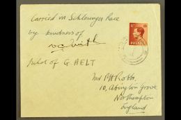 SCHLESINGER AIR RACE COVER 1936 Plain Cover Carried By Victor Smith With GB KEVIII 1½d Cancelled By "GEORGE... - Non Classés