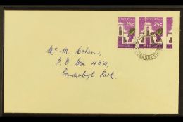 RSA VARIETY 1963-7 2½c Bright Reddish Violet & Emerald, Wmk RSA, GROSSLY MISPERFORATED PAIR On Cover,... - Non Classificati