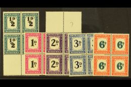POSTAGE DUES 1948-9 ½d To 6d Complete Set In BLOCKS OF 4, SG D34/8, Never Hinged Mint (5 Blocks). For More... - Unclassified