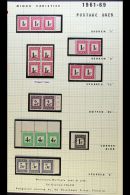 POSTAGE DUE VARIETIES 1961-71 RSA COLLECTION, Mostly Never Hinged Mint, Includes 1961-9 1c With Nice Value Shift... - Non Classés