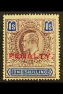 CAPE OF GOOD HOPE REVENUE - 1911 1s Purple & Blue, Ovptd "PENALTY" Barefoot 3, Never Hinged Mint For More... - Non Classés