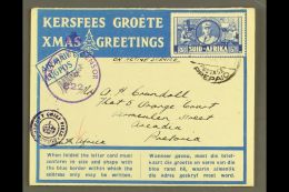 AEROGRAMME 1942 "A Pioneer In The Middle East Sends Greetings" Christmas Air Letter (with A "pioneer" On Horseback... - Unclassified