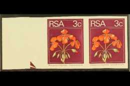 1974 3c Multicolored "Geranium", Imperf Pair, SACC 361a, Never Hinged Mint For More Images, Please Visit... - Unclassified