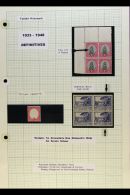 1933-48 DEFINITIVE VARIETIES Collection On Leaves, Chiefly Pairs/blocks, Mostly Mint (many Items Never Hinged)... - Non Classés