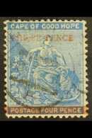 CAPE OF GOOD HOPE 1879 3d On 4d Blue, Variety "THE.EE For THREE", SG 34b, Fine Used. For More Images, Please Visit... - Zonder Classificatie