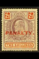CAPE OF GOOD HOPE REVENUE - 1911 2s Purple & Orange, Ovptd "PENALTY" Barefoot 4, Never Hinged Mint. For More... - Unclassified