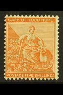 CAPE OF GOOD HOPE 1893-96 5s Brown- Orange Top Value, SG 68, Very Fine Mint. For More Images, Please Visit... - Non Classés