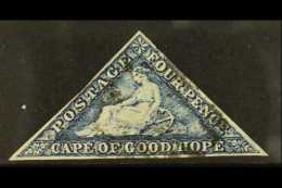 CAPE OF GOOD HOPE 1863-64 4d Steel- Blue Triangular, SG 19c, Very Fine Used With 3 Neat Margins, Light Barred... - Ohne Zuordnung