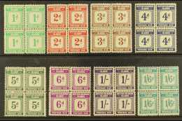 POSTAGE DUES 1940 Set Complete, SG D1/8, In Very Fine Never Hinged Mint, Blocks Of 4. (32 Stamps) For More Images,... - Salomonen (...-1978)