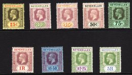 1921-32 25c To 5r (1r Is Die II) SG 114/23, Very Fine Mint. (9 Stamps) For More Images, Please Visit... - Seychelles (...-1976)