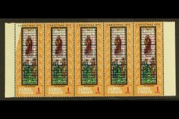 1972 1s Christmas (SG 400) Marginal Horizontal Never Hinged Mint Strip Of Five, The Left Stamp With Part Of The... - Samoa