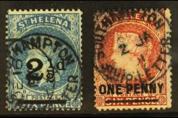 1900-01 SOUTHAMPTON SHIP LETTER CDS'S On 1d And 2½d, Fine And Scarce. (2) For More Images, Please Visit... - Sint-Helena