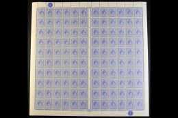1938-50 KGVI COMPLETE SHEET OF 120 STAMPS 2½d Bright Ultramarine, SG 72a, Plate 1, Never Hinged Mint Sheet... - St.Kitts En Nevis ( 1983-...)