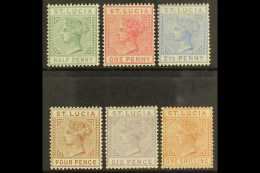 1883-86 Die I, Crown CA Watermark, Perf 14 Complete Set, SG 31/6, Some Tiny Imperfections, 6d With BPA Cert, Fine... - St.Lucia (...-1978)