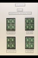 1884-90 FINE MINT BLOCKS OF FOUR With ½d (4, Emerald And 17mm Words), 1d (both Shades), 2½d (block... - Saint Helena Island