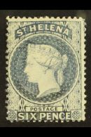 1864-80 6d Milky Blue Perf 14, SG 22, Fresh Mint. For More Images, Please Visit... - St. Helena