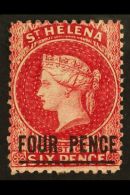 1864-80 4d Carmine Type A, SG 13, Fresh Unused. For More Images, Please Visit... - St. Helena