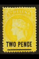 1864-80 2d Yellow Perf 14 X 12½, SG 22, Fresh Mint. . For More Images, Please Visit... - St. Helena