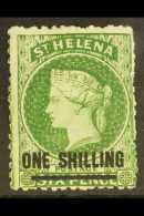 1864-80 1s Deep Yellow- Green (type B), SG 18, Very Fine Mint, Lovely Bright Original Colour. For More Images,... - St. Helena