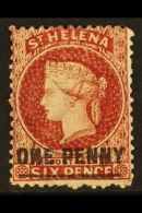 1864-80 1d Lake Type C, SG 8, Fresh Mint With Large Part Original Gum. For More Images, Please Visit... - Sint-Helena