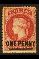 1864-80 1d Lake Type B, SG 7, Fresh Mint With Large Part Original Gum. For More Images, Please Visit... - Saint Helena Island