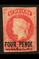 1863 4d Carmine, SG 5, Very Fresh Mint With Four Margins And Large Part Original Gum. For More Images, Please... - Saint Helena Island