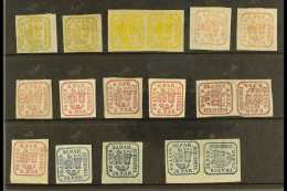 1862-1864 FINE MINT COLLECTION On A Stock Card. Includes 1862-64 3p (x4 Inc A Pair), 6p (x9 Inc Two Handstruck And... - Autres & Non Classés