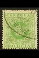 ANGOLA 1875-77 50r Pale Green (Plate 1) Perf 13½, SG 20, Used With Apex Photo Certificate For More Images,... - Andere & Zonder Classificatie