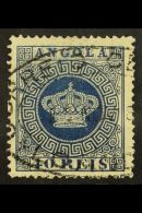 ANGOLA 1875-77 40r Deep Blue (plate 2) Perf 13½, SG 19b, Used With Neat Loanda Oval Cancel, Shallow Hinge... - Other & Unclassified