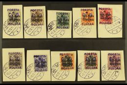 LOCALS - KALISZ 1918 USED SELECTION On A Stock Card With An All Different Reprinted Overprint Range Of Values To... - Altri & Non Classificati