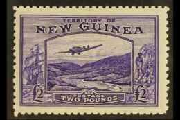 1935 £2 Bright Violet Bulolo Goldfields, SG 204, Superb Mint. Lovely Fresh Stamp. For More Images, Please... - Papua-Neuguinea