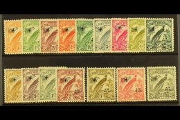 1932-4 "AIR MAIL" & Aeroplane Overprinted On Redrawn Set Without Dates, SG 190/203, Mostly Very Fine Mint... - Papua New Guinea