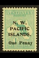 1918 1d On 1s Green, SG 101, Superb, Well Centred Mint. For More Images, Please Visit... - Papua New Guinea
