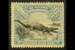 1897 12c Black And Dull Blue Crocodile, Perf 14½-15, SG 106b, Very Fine And Fresh Mint. For More Images,... - Noord Borneo (...-1963)