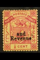 1886 "and Revenue" On ½c Magenta, SG 14, Mint With Toned Gum, Cat £250. For More Images, Please Visit... - North Borneo (...-1963)