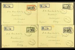 1936 Pictorial 2s6d To £1, SG 42/45, Each On A Separate Neat Registered Cover From Forcados To England,... - Nigeria (...-1960)