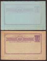 POSTAL STATIONERY 1895-98 1½d Letter Cards, Blue On Light Blue & Violet On Buff, Illustrated To... - Other & Unclassified