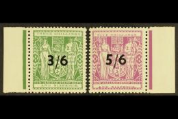 POSTAL FISCALS 1940 3/6 On 3s6d Grey-green, And 5/6 On 5s6d Lilac, With "Single Watermark" , SG F187/F188, Fine... - Autres & Non Classés