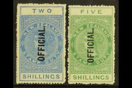 OFFICIALS 1913-25 2s Blue And 5s Yellow-green Postal Fiscals, Perf 14, SG O82/O83, Fine Mint. (2 Stamps) For More... - Other & Unclassified